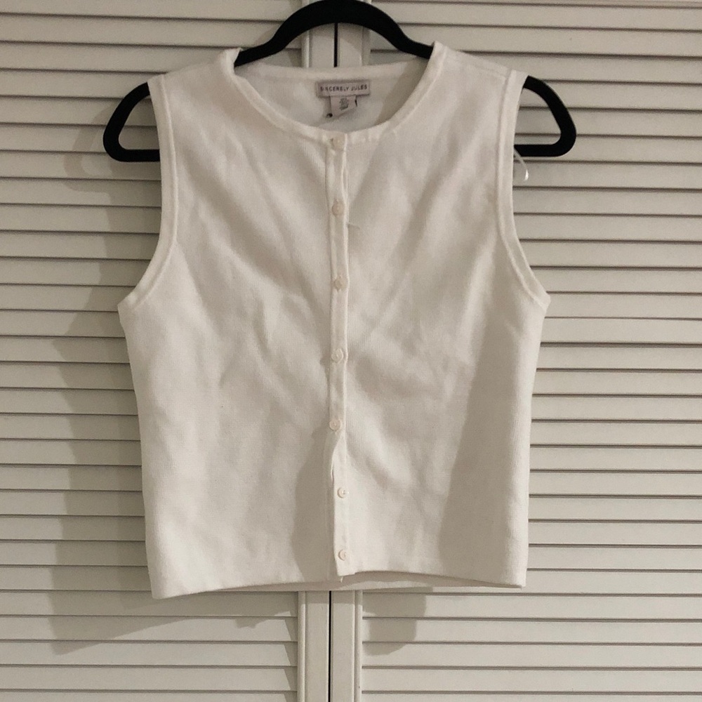 White Sleeveless Top